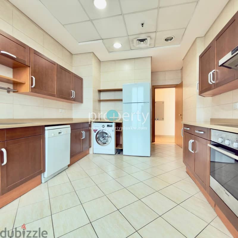 Semi-Furnished 3 Bedroom Full Floor Apartment – Sea View, Shaab 7