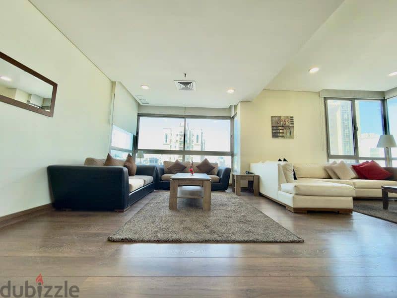 3- bedroom seaview furnished duplex for rent in Salmiya 1