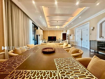 Sea view Furnished Three-Bedroom Floor with Private Pool & Balcony .