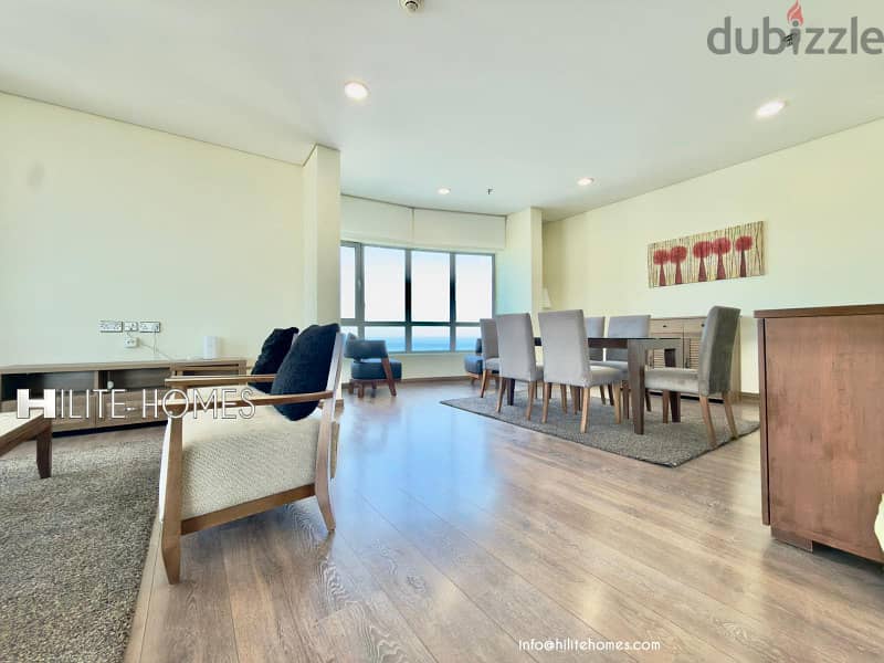 Three Bedroom Seaview Furnished Duplex for rent in Salmiya 3