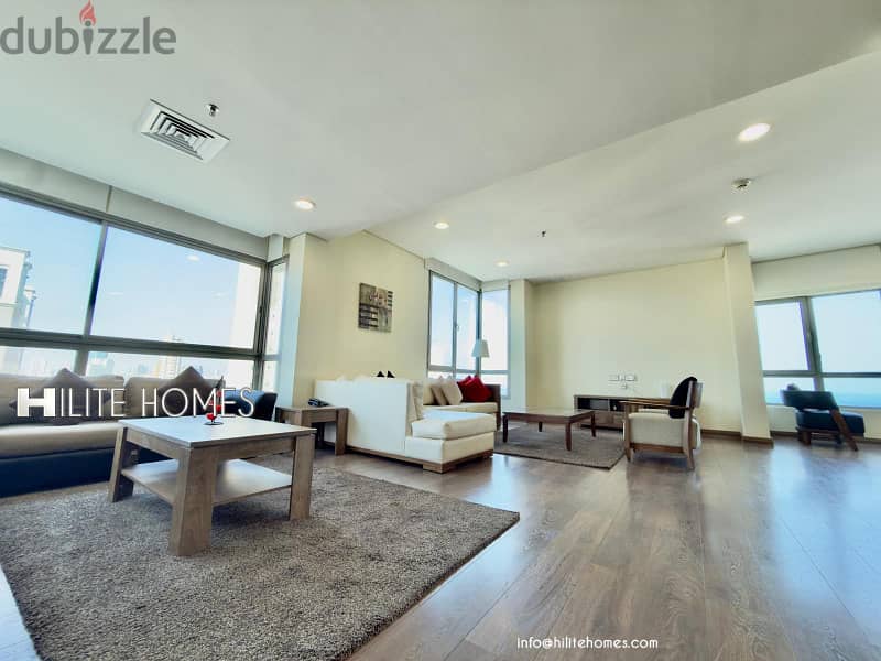 Three Bedroom Seaview Furnished Duplex for rent in Salmiya 2