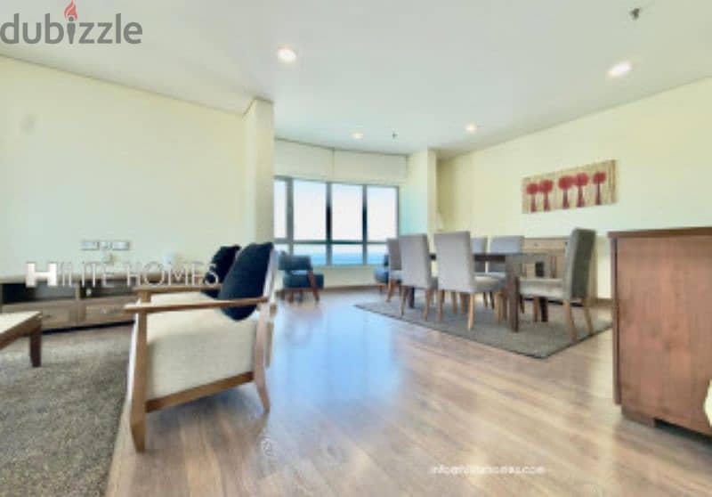 Three bedroom seaview furnished duplex for rent in Salmiya 1
