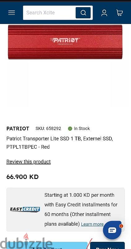 Patriot Transporter Lite SSD 1 TB, Externel SSD, PTPL1TBPEC - Red 10