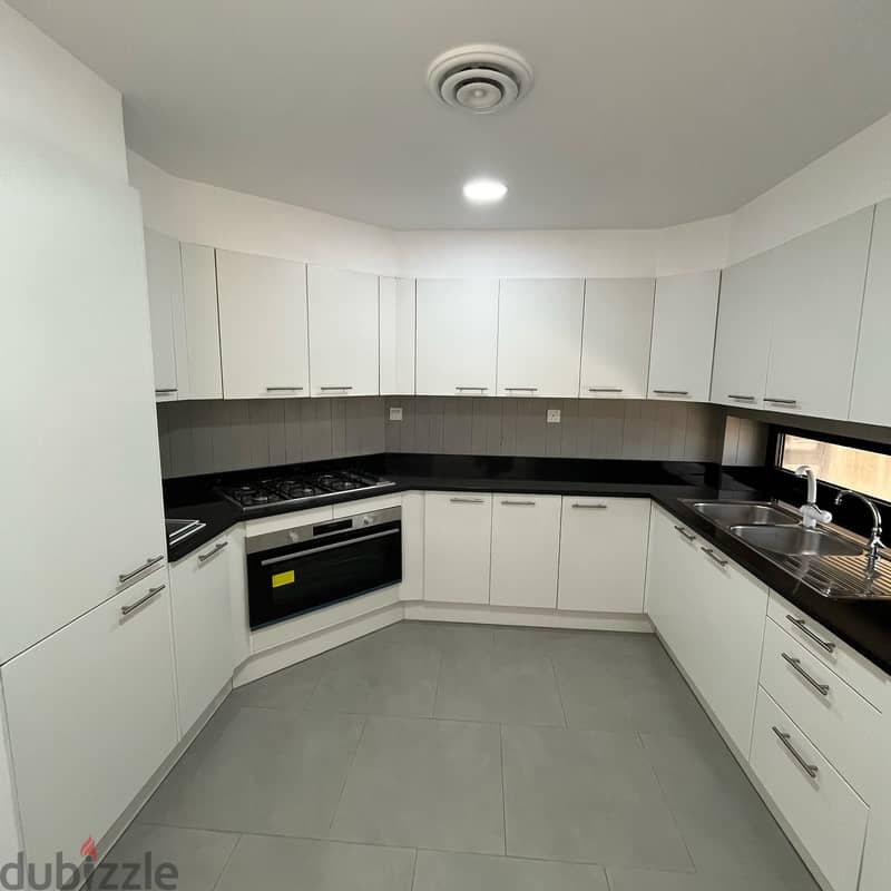 Semi-furnished apartment with a direct sea view for rent in Bneid Al-Q 4