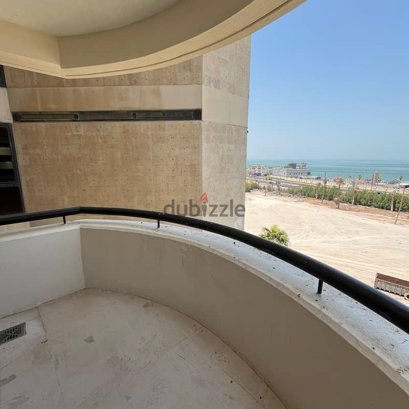 Semi-furnished apartment with a direct sea view for rent in Bneid Al-Q 5