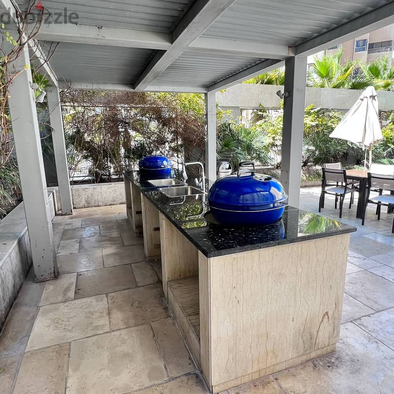Semi-furnished apartment with a direct sea view for rent in Bneid Al-Q 14