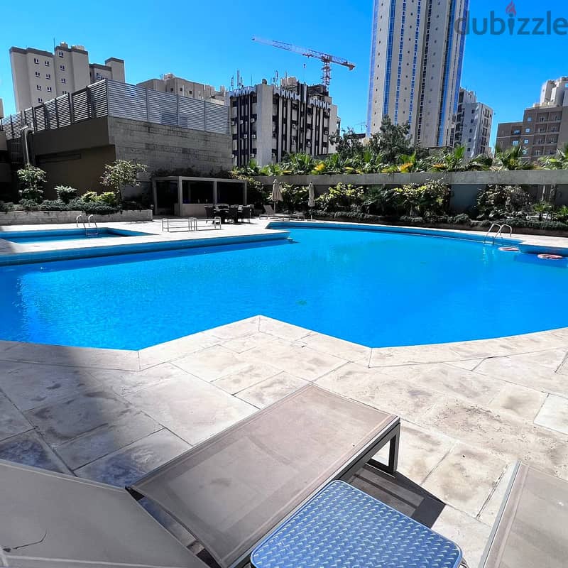 Semi-furnished apartment with a direct sea view for rent in Bneid Al-Q 15