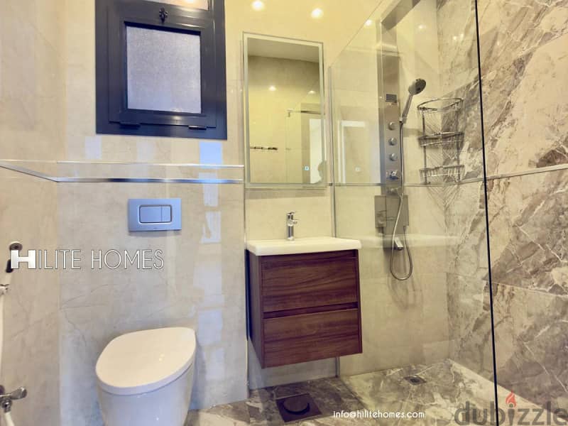 Seaview 2 bedroom semi furnished apartment for rent in Sabha Al Salem 6