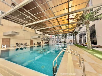Seaview 2 bedroom semi furnished apartment for rent in Sabha Al Salem
