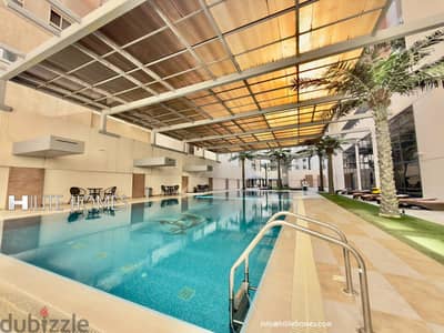 Seaview 2 bedroom semi furnished apartment for rent in Sabha Al Salem