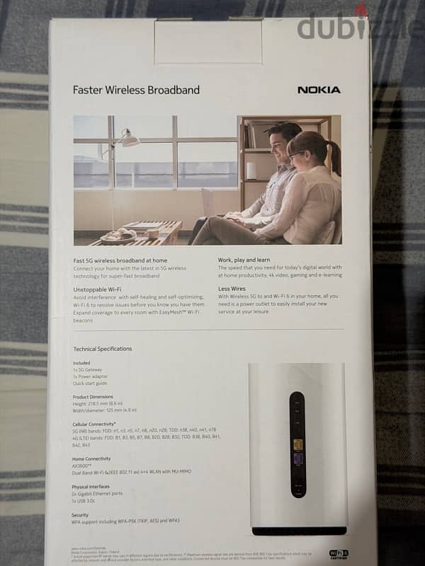For Zain. Nokia Fastmile 5G Gateway 3.2 Wireless Broadband. 1