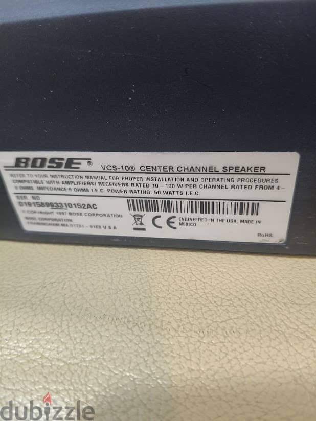 Bose VCS-10 Center Channel Speaker - Black 1