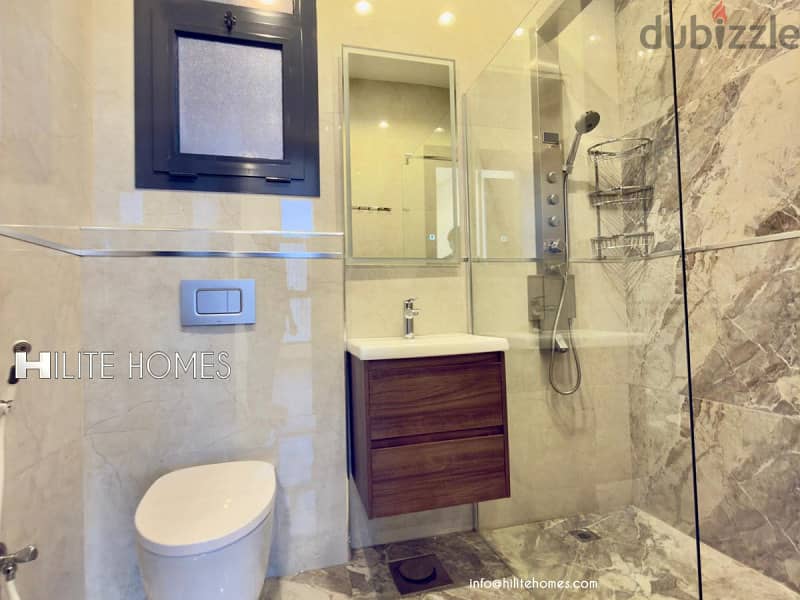 Seaview 2 bedroom semi furnished apartment for rent in Sabha Al Salem 6