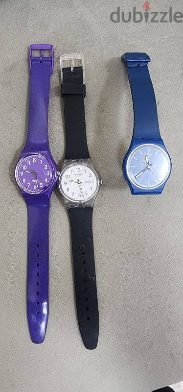 3 Swatch Originals Swiss Watch for sale