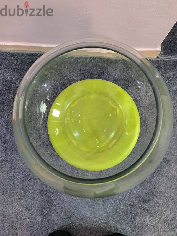clear glass bubble bowl vase. used as a fish tank clear, heavy-duty 1