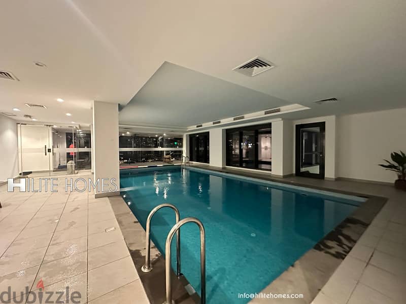 Two bedroom Sea view and city view apartment for rent in Salmiya 7