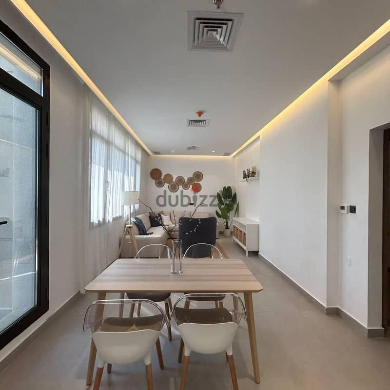 Furnished apartment with a sea view for rent in Hessa Al Mubarak 1