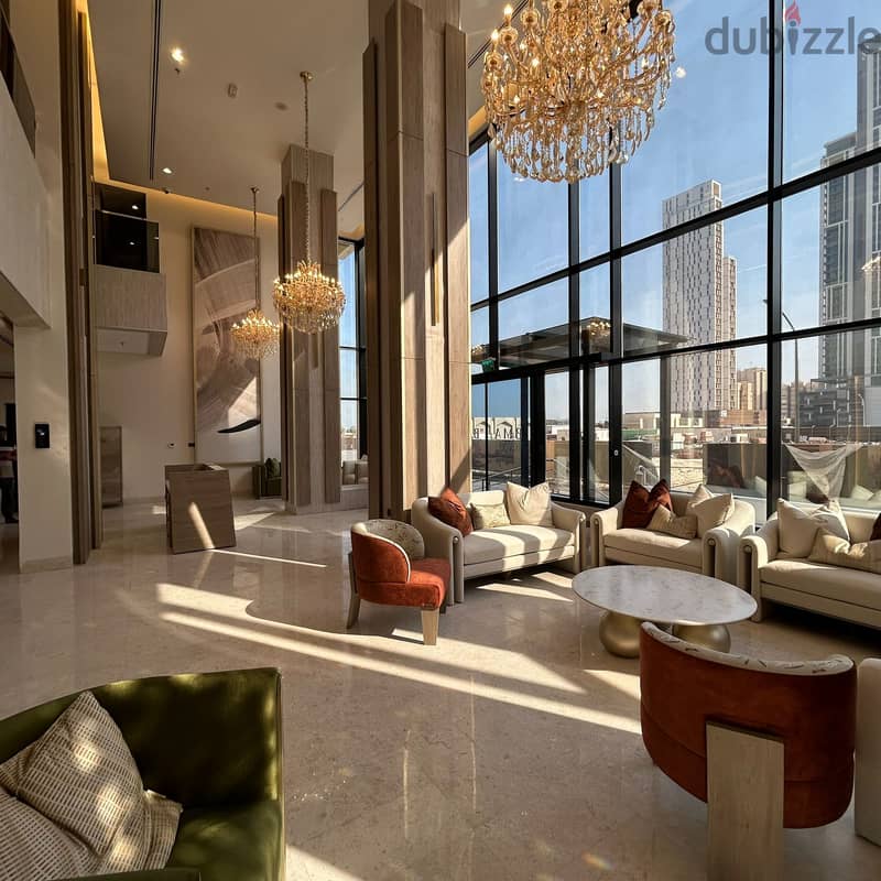 Furnished apartment with a sea view for rent in Hessa Al Mubarak 12