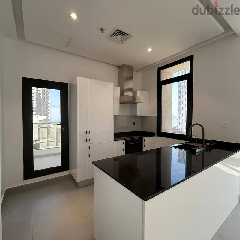 semi-furnished apartment with a sea view for rent in Hessa Al Mubarak 3