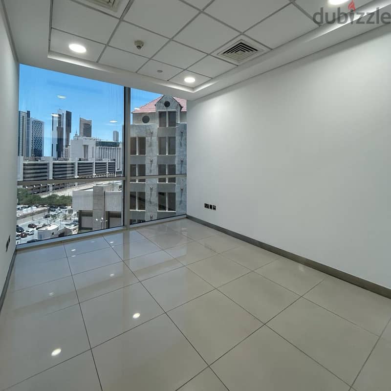 Commercial office with a grace period for rent in Qibla 1
