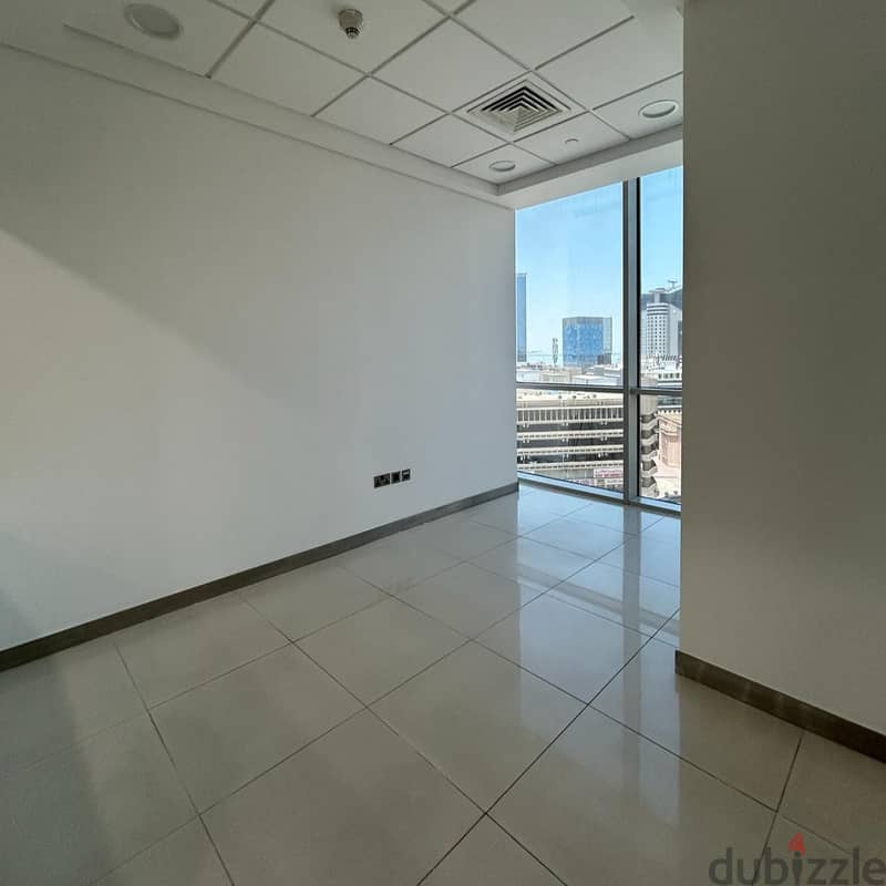 Commercial office with a grace period for rent in Qibla 3