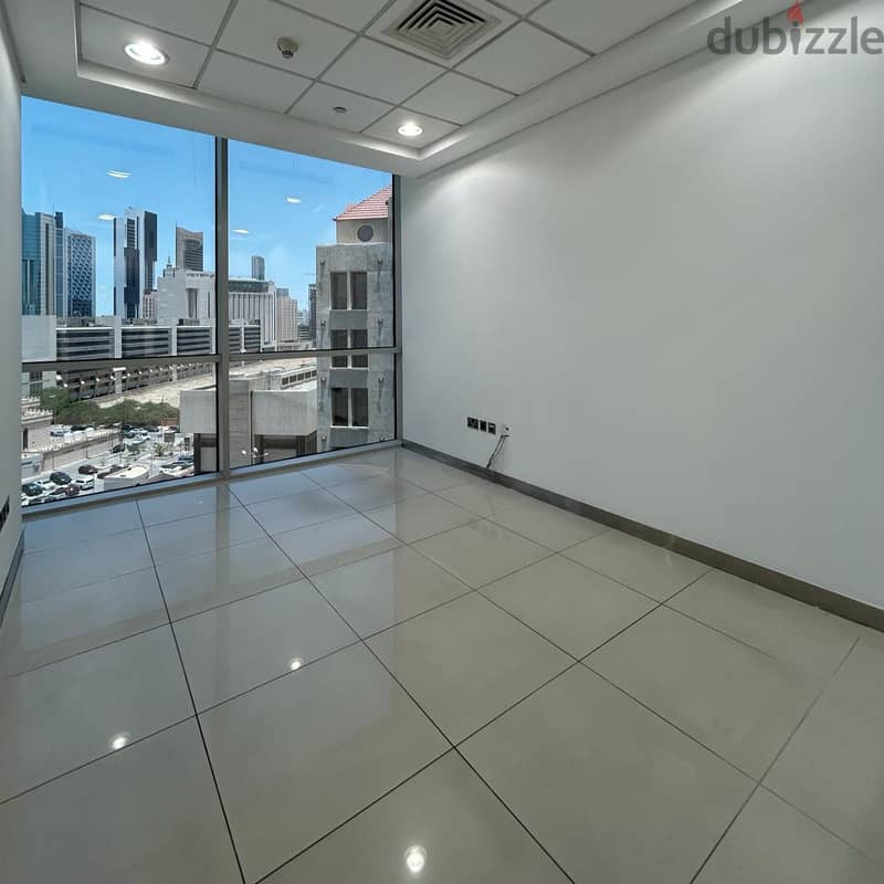 Commercial office with a grace period for rent in Qibla 6