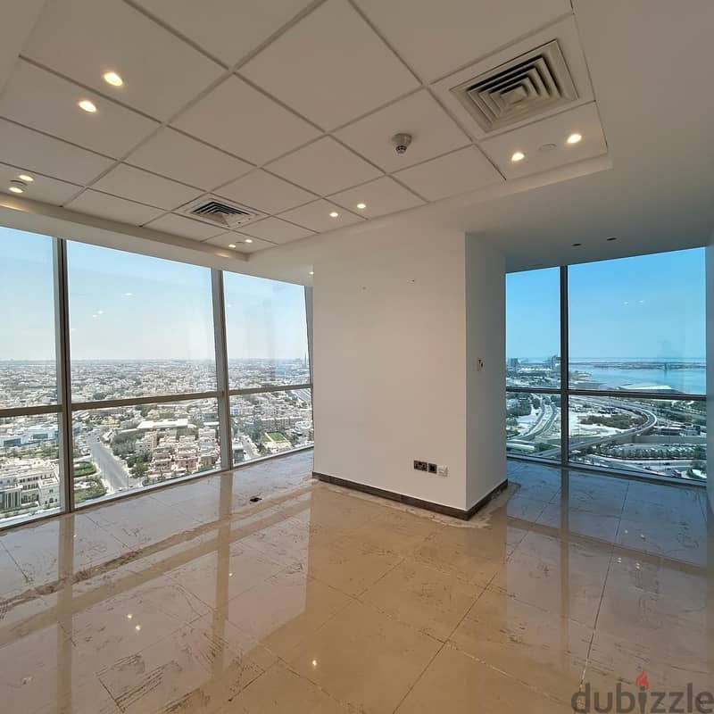 Commercial office with a grace period for rent in Qibla 3