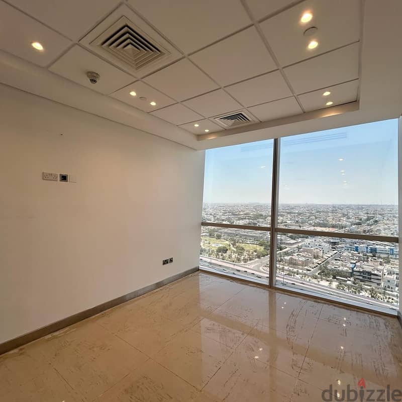 Commercial office with a grace period for rent in Qibla 5