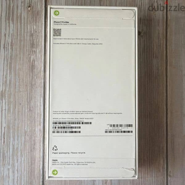 Brand new Apple iPhone 17 pro max 256gb silver with one year warranty 1