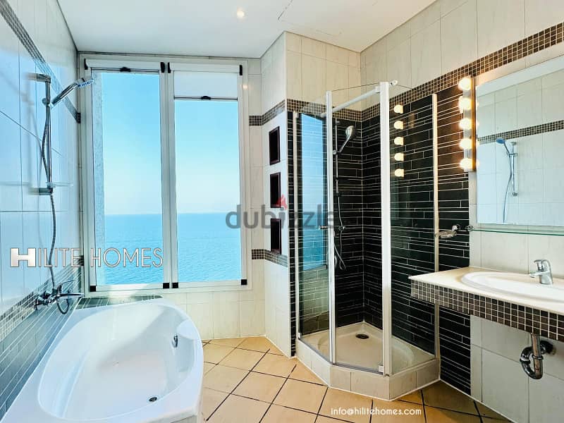 Three bedroom seaview apartment with balcony for rent in Mangaf 8