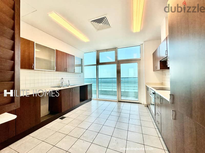 Three bedroom seaview apartment with balcony for rent in Mangaf 11
