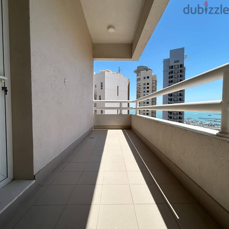 Semi-furnished apartment with a sea view for rent in Salmiya 1