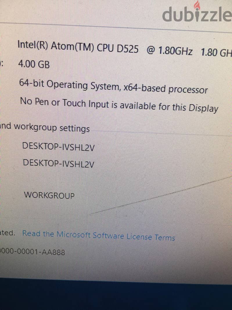 Mini PC 4GB 500G ( Intel(R) Atom 1.80GHZ) 6