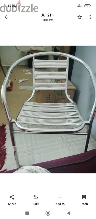 this is steel chair. it is very strong good condition