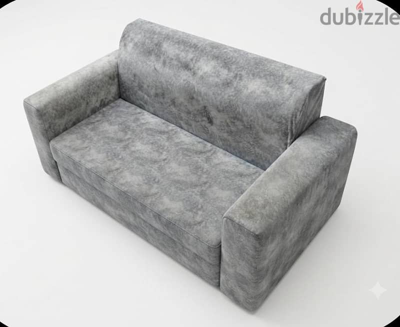 2 seater flexible gray sofa 2