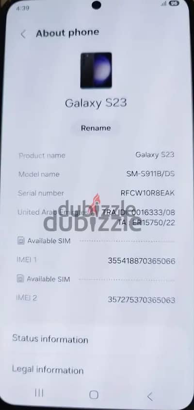 Samsung S23, 8/256 with box. neet and clean . ladies use few days.