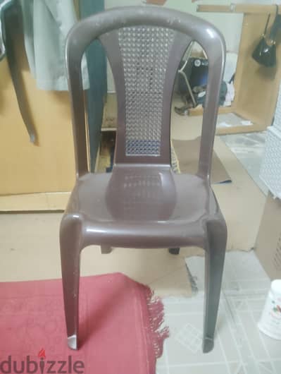 plastic chair strong one   brown color