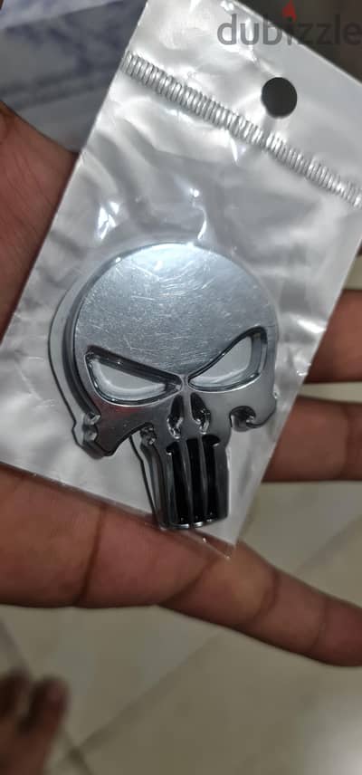 skull metal sticker for sale
