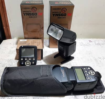 Wireless Speedlite +Flash Trigger Remote Controller طقم فلاش احترافي