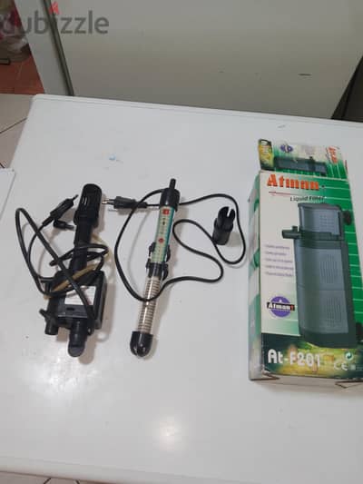 heater and oxygen  pump for fish tank