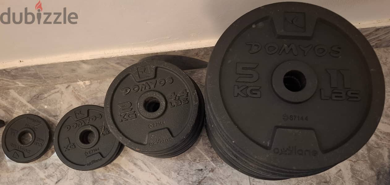 Adjustable Dumbbells Set with Metal Plates- Domyos / Decathalon Brand 2