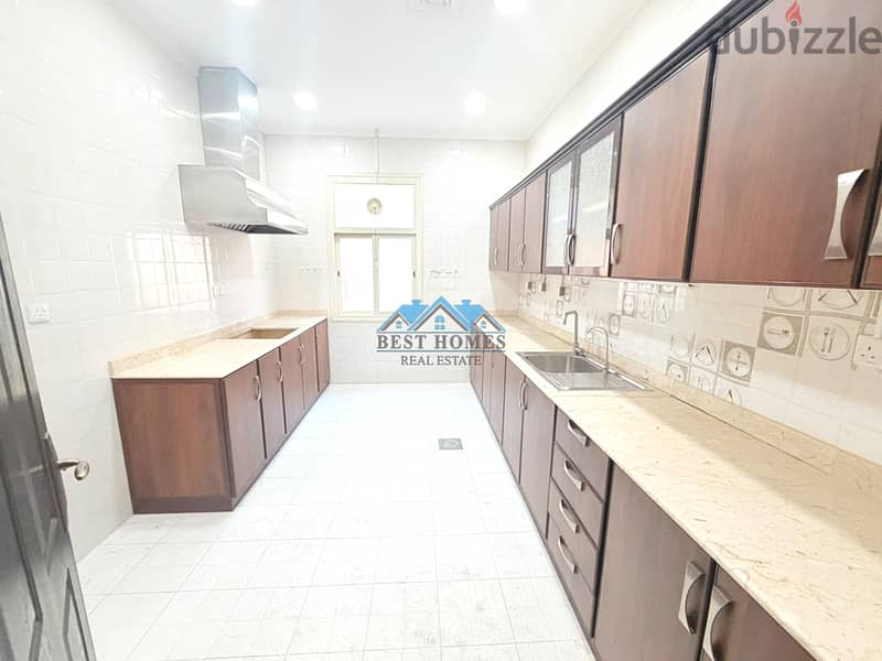 Bright 4 Bedroom Apartment with Basement Parking in Salwa 3