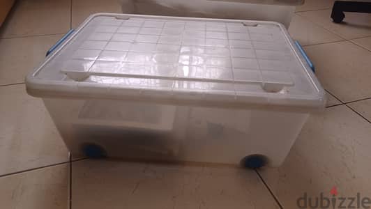 2 Big Storage Bins with wheels