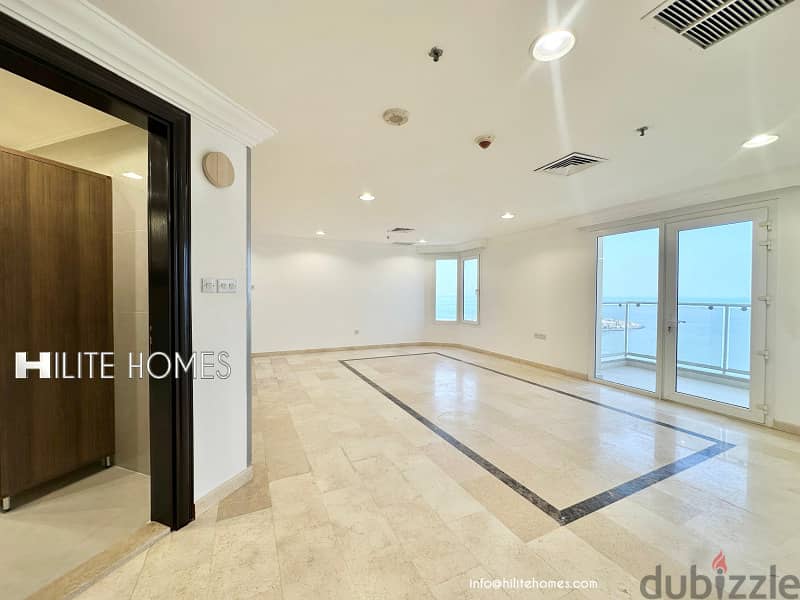 Three bedroom Seaview apartment with balcony for rent in Shaab 7