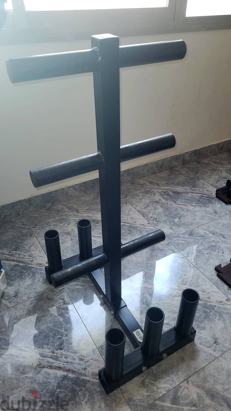 Weight Plates Rack - Olympic Sized - for Holding Barbells and Plates 1