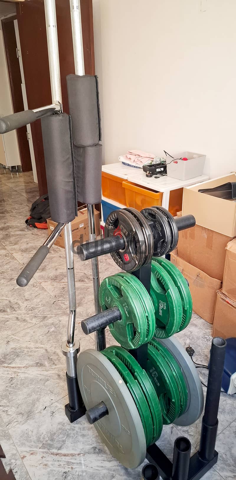 Weight Plates Rack - Olympic Sized - for Holding Barbells and Plates 2