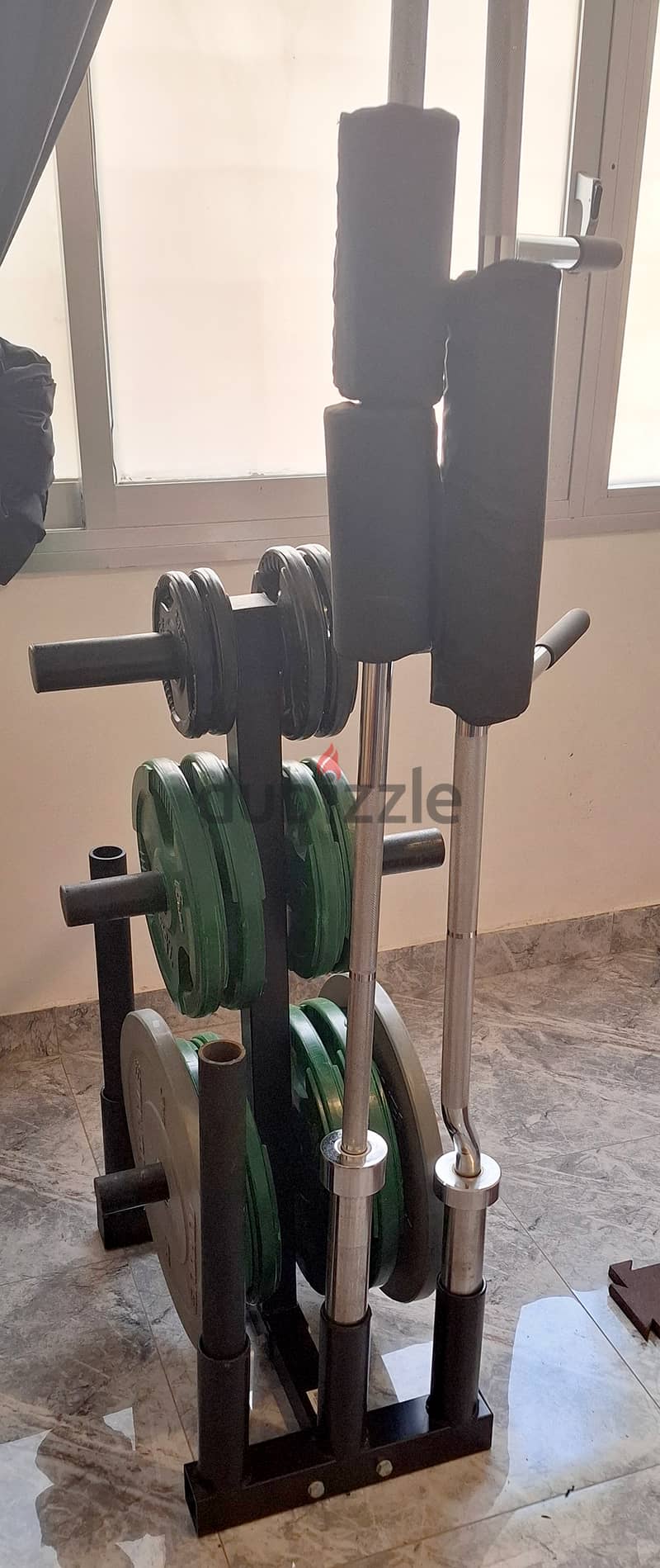 Weight Plates Rack - Olympic Sized - for Holding Barbells and Plates 5