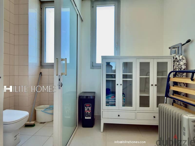 Three bedroom semi furnished apartment for rent in shaab 15