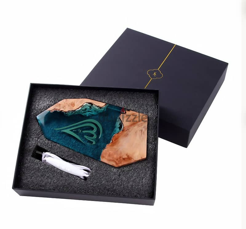 Allah LED Lamp Islamic Calligraphy Epoxy Resin - Muslim Home Decor Art 2