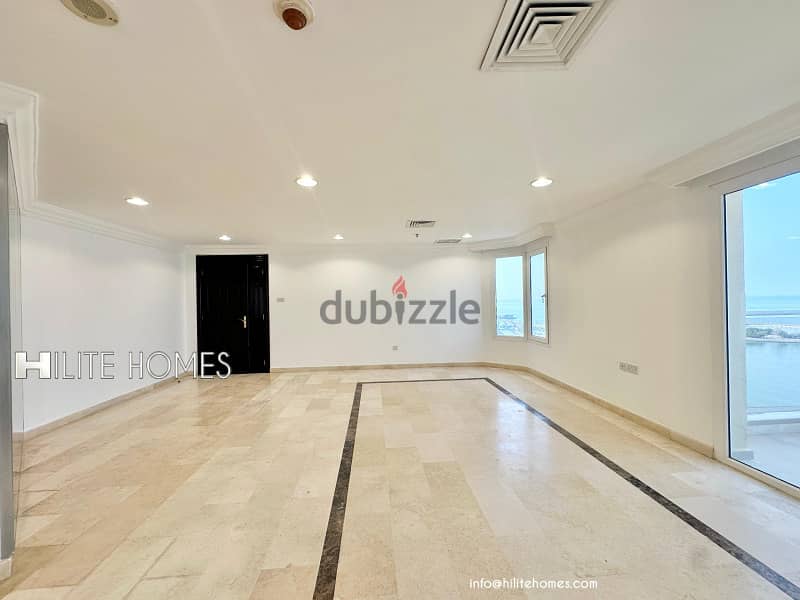 Three bedroom Seaview apartment with balcony for rent in Shaab 8